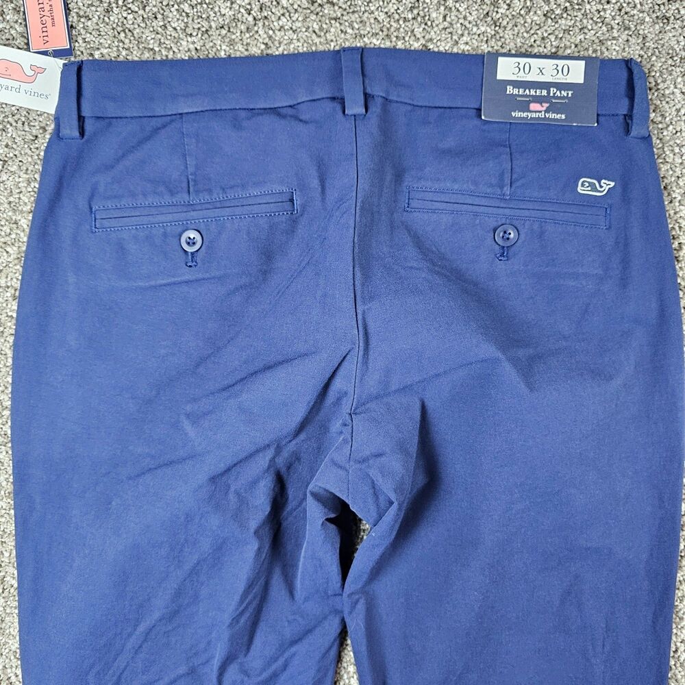 Vineyard Vines Pants Men 30x29 Blue Performance Stretch Golf Chino Career Preppy - Picture 4 of 15